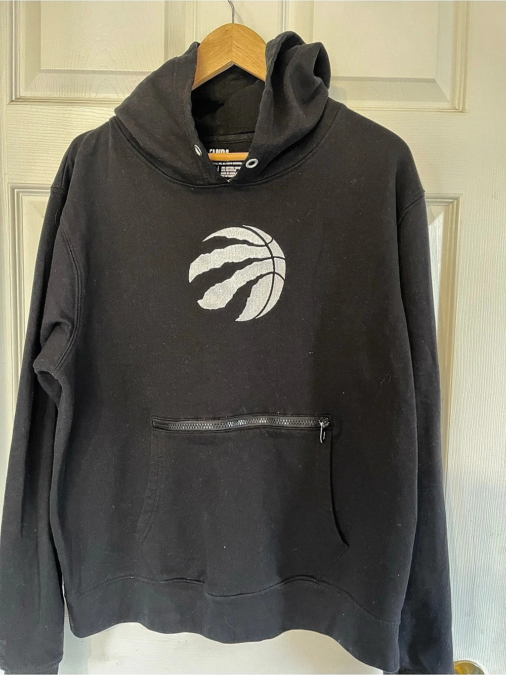 NBA Toronto Raptors Black Hoodie Size Large